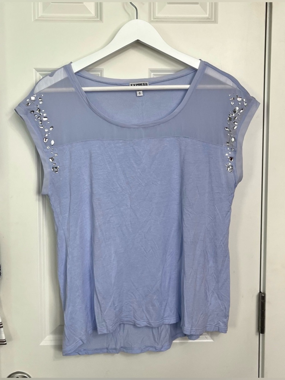 Express Rhinestone Embellished Blouse